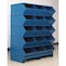 Stackbin Pallet Sectional Stacking Bin, 37 in W x 20.5 in D x 46.875 in H, 15 Compartments, Blue, Steel 3-415SSPB - alternate 1