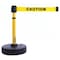 Banner Stakes Belt Barrier System, Yellow, 15 ft Length, 22 in to 42 in Adjustable Post Height, Caution PL4082 - alternate 1