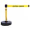 Banner Stakes Barrier Post with Belt, Yellow, 15 ft Length, 22 in to 42 in Adjustable Post Height PL4084 - alternate 1