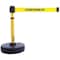 Banner Stakes Barrier Post with Belt, Yellow, 15 ft Length, 22 in to 42 in Adjustable Post Height PL4087 - alternate 1