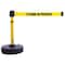 Banner Stakes Barrier Post with Belt, Yellow, 15 ft Length, 22 in to 42 in Adjustable Post Height PL4088 - alternate 1