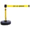 Banner Stakes Barrier Post with Belt, Yellow, 15 ft Length, 22 in to 42 in Adjustable Post Height, Out of Service PL4089 - alternate 1