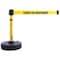 Banner Stakes Barrier Post with Belt, Yellow, 15 ft Length, 22 in to 42 in Adjustable Post Height PL4090 - alternate 1