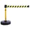 Banner Stakes Barrier Post with Belt, Yellow with Black Stripes, 15 ft Length, No Legend PL4091 - alternate 1