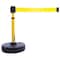 Banner Stakes Barrier Post with Belt, Yellow, 15 ft Length, 22 in to 42 in Adjustable Post Height, No Legend PL4092 - alternate 1