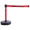 Banner Stakes Barrier Post with Belt, Red, 15 ft Length, 22 in to 42 in Adjustable Post Height PL4096 - alternate 1