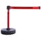 Banner Stakes Barrier Post with Belt, Red, 15 ft Length, 22 in to 42 in Adjustable Post Height PL4097 - alternate 1