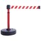 Banner Stakes Barrier Post with Belt, Red with White Stripes, 15 ft Length, 22 in to 42 in Adjustable Post Height PL4098 - alternate 1