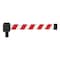 Banner Stakes Barrier Post with Belt, Red with White Stripes, 15 ft Length, 22 in to 42 in Adjustable Post Height PL4098 - alternate 4