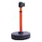Banner Stakes Barrier Post with Belt, Orange, 15 ft Length, 22 in to 42 in Adjustable Post Height PL4100 - alternate 3