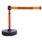 Banner Stakes Barrier Post with Belt, Orange, 15 ft Length, 22 in to 42 in Adjustable Post Height PL4100 - alternate 1