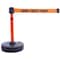 Banner Stakes Barrier Post with Belt, Orange, 15 ft Length, 22 in to 42 in Adjustable Post Height PL4102 - alternate 1