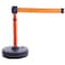 Banner Stakes Barrier Post with Belt, Orange, 15 ft Length, 22 in to 42 in Adjustable Post Height, No Legend PL4103 - alternate 1