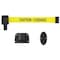 Banner Stakes Retractable Belt Barrier, Yellow, 15 ft Length, Caution - Cuidado PL4107 - alternate 1