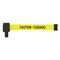 Banner Stakes Retractable Belt Barrier, Yellow, 15 ft Length, Caution - Cuidado PL4107 - alternate 3