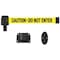 Banner Stakes Retractable Belt Barrier, Yellow, 15 ft Length, Caution Do Not Enter PL4108 - alternate 1