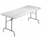 Iceberg IndestrucTable Classic BiFold Folding Table, Platinum Top, Charcoal Frame, 30in W x 96in L x 29in H 65473 - alternate 1
