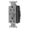 Hubbell Wiring Device-Kellems GFCI Receptacle, 15A, 125VAC, 5-15R, Gray GFR15GRY - alternate 1