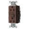 Hubbell Wiring Device-Kellems GFCI Receptacle, 20A, 125VAC, 5-20R, Brown GFR20 - alternate 1