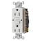 Hubbell Wiring Device-Kellems GFCI Receptacle, 15A, 125VAC, 5-15R, White GFRTW15W - alternate 1