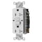 Hubbell Wiring Device-Kellems GFCI Receptacle, 20A, 125VAC, 5-20R, White GFRTW20W - alternate 1