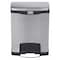 Rubbermaid Commercial Slim Jim Step-On 8 gal Rectangular Step-On Can, Black, Foot Pedal, Stainless Steel, 14 7/8 in 1901985 - alternate 2