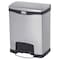 Rubbermaid Commercial Slim Jim Step-On 8 gal Rectangular Step-On Can, Black, Foot Pedal, Stainless Steel, 14 7/8 in 1901985 - alternate 1