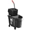 Rubbermaid Commercial 8 3/4 gal WaveBrake Side Press Mop Bucket and Wringer, Black, Polypropylene 1863896 - alternate 2