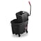 Rubbermaid Commercial 8 3/4 gal WaveBrake Side Press Mop Bucket and Wringer, Black, Polypropylene 1863896 - alternate 1