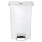 Rubbermaid Commercial Slim Jim Step-On 13 gal Rectangular Slim-Profile Plastic Can, White, Foot Pedal, Plastic, 12 in 1883557 - alternate 2