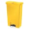 Rubbermaid Commercial Slim Jim Step-On 13 gal Rectangular Slim-Profile Plastic Can, Yellow, Foot Pedal, Plastic, 12 in 1883575 - alternate 1