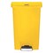 Rubbermaid Commercial Slim Jim Step-On 13 gal Rectangular Slim-Profile Plastic Can, Yellow, Foot Pedal, Plastic, 12 in 1883575 - alternate 2