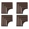 Mirredge Corner Plates, 3 in L, 3 in W, 1/4 in H, Wood Grain 53514 - alternate 1