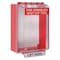Safety Technology International Universal Stopper, Polycarbonate, Surface Mount, 4 7/8 in W x 6 in H x 3 1/8 in D, Clear, Red STI-14200NR-Z002 - alternate 1