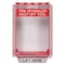 Safety Technology International Universal Stopper, Polycarbonate, Surface Mount, 4 7/8 in W x 6 in H x 3 1/8 in D, Clear, Red STI-14200NR-Z002 - alternate 2