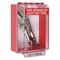 Safety Technology International Universal Stopper, Polycarbonate, Surface Mount, 4 7/8 in W x 6 in H x 3 1/8 in D, Clear, Gray, Red STI-14200NR-Z003 - alternate 1