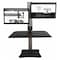 Victor Technology Electric Dual Monitor Standing Desk Electric Sit-Stand Desk, 23 in D X 28 in W X Black, Aluminum DC450 - alternate 1