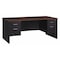 Hirsh Office Desk, Double Pedestal, 72"W x 36"D, Black/Walnut 20531 - alternate 1