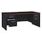 Hirsh Office Desk, Double Pedestal, 72"W x 36"D, Black/Walnut 20531 - alternate 2