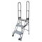 Cotterman 50 in H Steel Folding Rolling Ladder, 2 Steps, 350 lb Load Capacity SAS2A6E10B8C1P6 - alternate 1