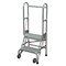 Cotterman 50 in H Aluminum Folding Rolling Ladder, 2 Steps, 350 lb Load Capacity SASA2A6E10C50P6 - alternate 1