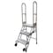 Cotterman 50 in H Aluminum Folding Rolling Ladder, 2 Steps, 350 lb Load Capacity SASA2A2E10C50P6 - alternate 3