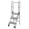 Cotterman 60 in H Aluminum Folding Rolling Ladder, 3 Steps, 350 lb Load Capacity SASA3A6E10C50P6 - alternate 1