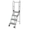 Cotterman 70 in H Aluminum Folding Rolling Ladder, 4 Steps, 350 lb Load Capacity SASA4A6E10C50P6 - alternate 1
