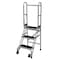 Cotterman 60 in H Aluminum Folding Rolling Ladder, 3 Steps, 350 lb Load Capacity SASA3A2E10C50P6 - alternate 1