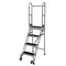 Cotterman 70 in H Aluminum Folding Rolling Ladder, 4 Steps, 350 lb Load Capacity SASA4A2E10C50P6 - alternate 1