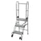 Cotterman 60 in H Aluminum Folding Rolling Ladder, 3 Steps, 350 lb Load Capacity SASA3A3E10C50P6 - alternate 1