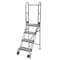 Cotterman 70 in H Aluminum Folding Rolling Ladder, 4 Steps, 350 lb Load Capacity SASA4A3E10C50P6 - alternate 1