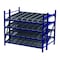 Unex Roller Rack Starter Gravity Flow Rack, 72 in D, 96 in W, 4 Shelves, Blue RR99K2R8X6-S - alternate 1