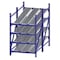 Unex Roller Rack Starter Gravity Flow Rack, 96 in D, 48 in W, 4 Shelves, Blue RR99S2R4X8-S - alternate 1